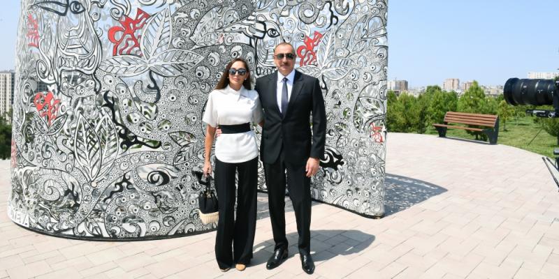 President Ilham Aliyev and First Lady Mehriban Aliyeva attended opening of newly-built Ganjlik Park in Baku