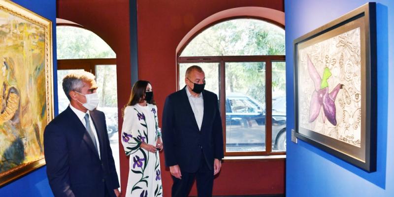 President Ilham Aliyev and First Lady Mehriban Aliyeva viewed exhibitions organized by Heydar Aliyev Foundation in Shusha
