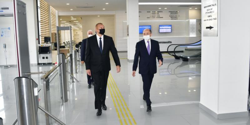 Президент Ильхам Алиев принял участие в открытии Сумгайытского судебного комплекса