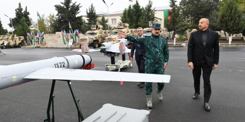 Президент Ильхам Алиев открыл в Джебраиле комплекс воинской части Государственной пограничной службы