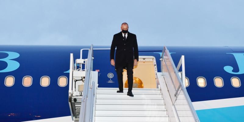 Президент Ильхам Алиев прибыл с рабочим визитом в Бельгию для участия в VI Саммите программы «Восточное партнерство»