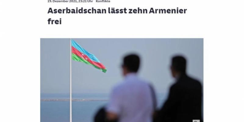Almaniya qəzeti Azərbaycan tərəfindən 10 erməni hərbi qulluqçunun qarşı tərəfə qaytarılmasından yazıb