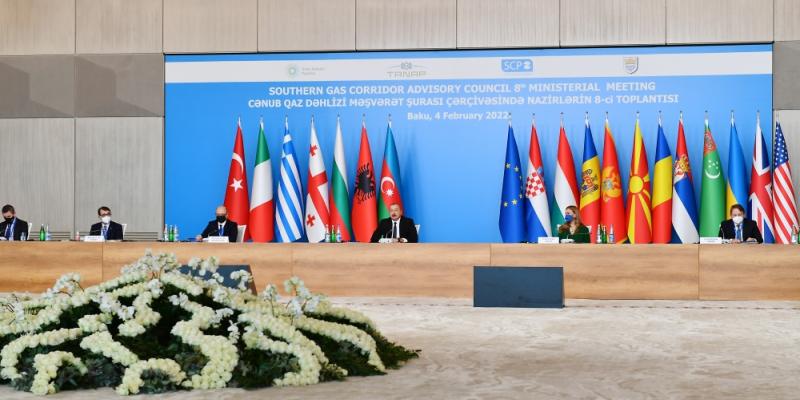 8th Ministerial Meeting of Southern Gas Corridor Advisory Council kicked off in Baku  President Ilham Aliyev attended the meeting 