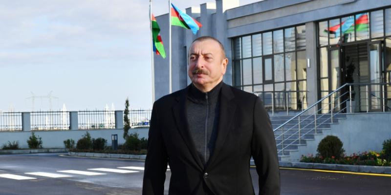 Президент Ильхам Алиев принял участие в открытии реконструированной узловой 330-киловольтной подстанции «Яшма»