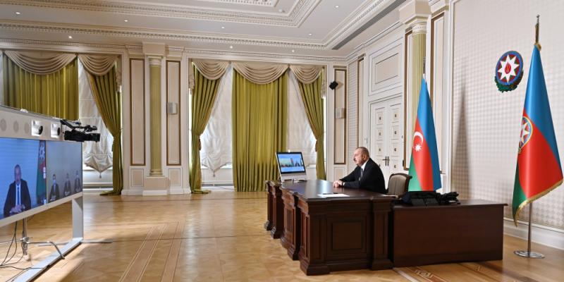 President Ilham Aliyev received in a video format Joshgun Jabrayilov, Elgin Habibullayev and Elkhan Ibrahimov