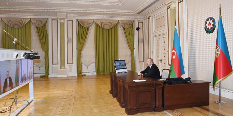 President Ilham Aliyev met in a video format with Speaker of Parliament of Moldova