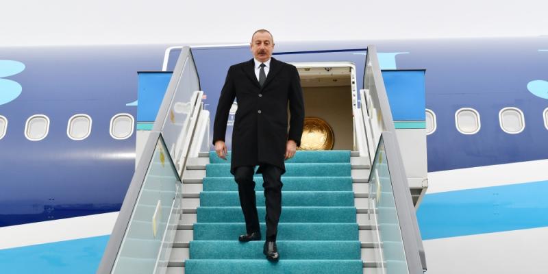 Prezident İlham Əliyev Türkiyəyə işgüzar səfərə gəlib