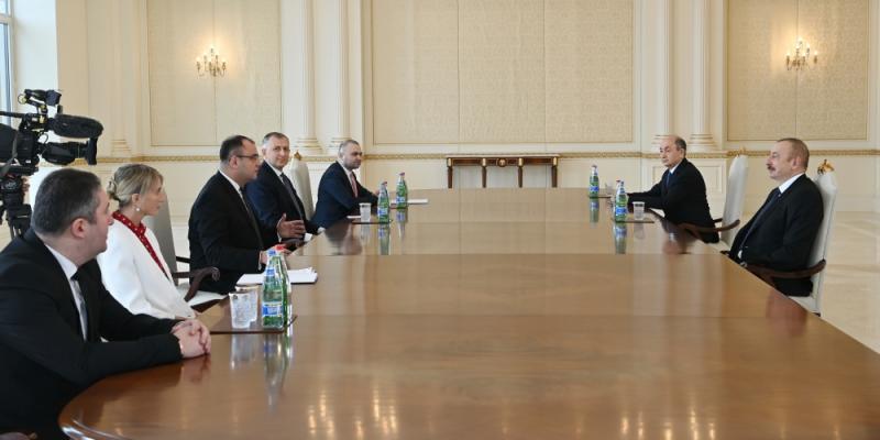 Президент Ильхам Алиев принял делегацию во главе с министром юстиции Грузии