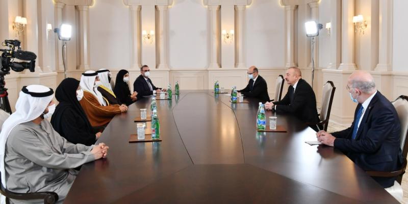 President Ilham Aliyev received delegation led by Minister of Energy and Infrastructure of United Arab Emirates