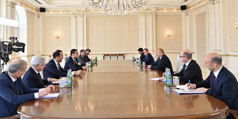 President Ilham Aliyev received delegation led by Minister of Foreign Affairs and International Cooperation of Italy