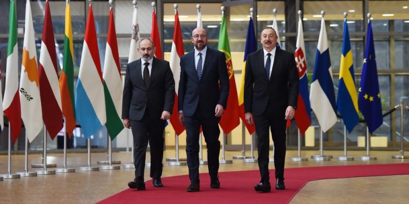 Meeting of President Ilham Aliyev with President of European Council and Prime Minister of Armenia in format of working dinner was held in Brussels