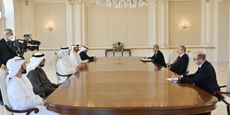 President Ilham Aliyev received UAE’s Minister of Industry and Advanced Technology