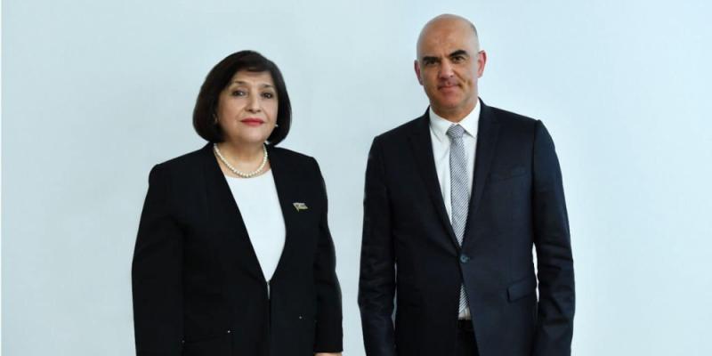 Председатель Милли Меджлиса Сахиба Гафарова встретилась с вице-президентом Швейцарии