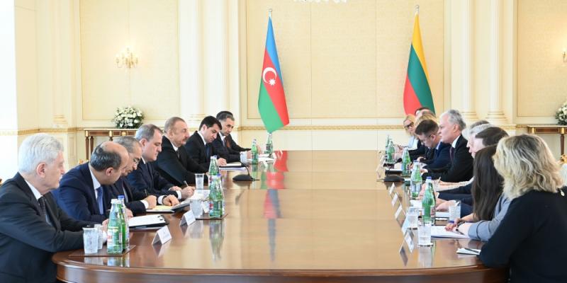 Azerbaijani, Lithuanian presidents held expanded meeting