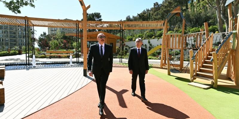 Президент Ильхам Алиев ознакомился с условиями, созданными в новом парке «Чемберекенд» в Баку