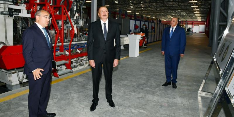 President Ilham Aliyev attended several events in Sumgayit