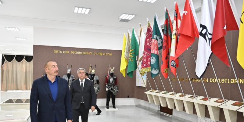 President Ilham Aliyev attended opening of Young Artists Center and Museum of State Symbols in Aghsu