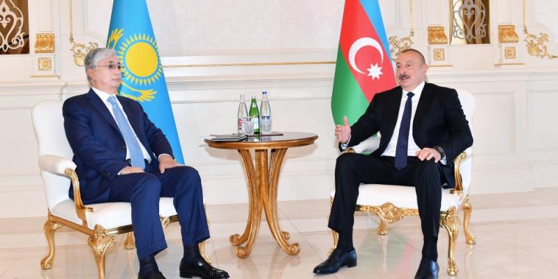 Состоялась встреча президентов Азербайджана и Казахстана один на один