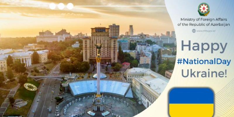 Azerbaijan’s Foreign Ministry congratulates Ukraine on National Day