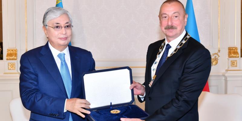 Azərbaycan Prezidenti İlham Əliyev Qazaxıstanın “Altın kıran” – “Qızıl qartal” ali ordeni ilə təltif olunub