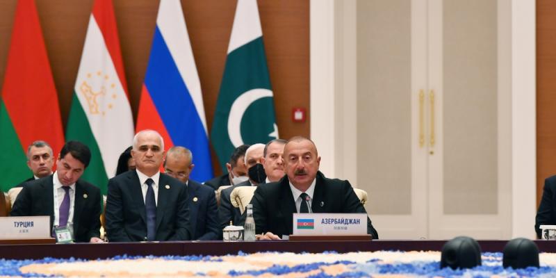 Shanghai Cooperation Organization member states Summit gets underway in Samarkand President Ilham Aliyev made a speech at the Summit