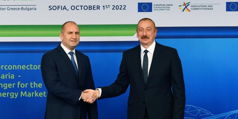 Inauguration of Gas Interconnector Greece-Bulgaria was held in Sofia President Ilham Aliyev attended the event 