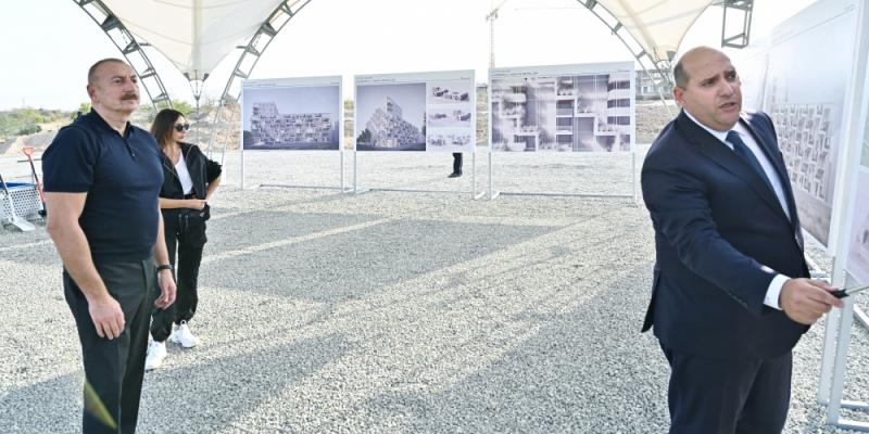 Заложен фундамент жилого квартала, который будет построен в городе Агдам для бывших вынужденных переселенцев