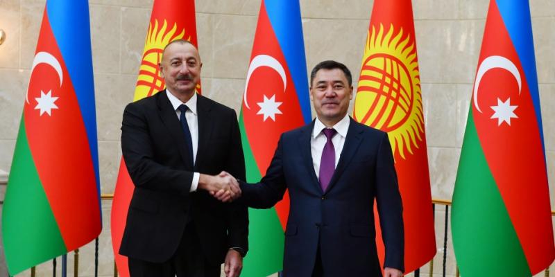 Official welcome ceremony was held for President Ilham Aliyev in Bishkek