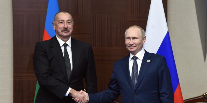 President of Azerbaijan Ilham Aliyev, President of Russia Vladimir Putin met in Astana 