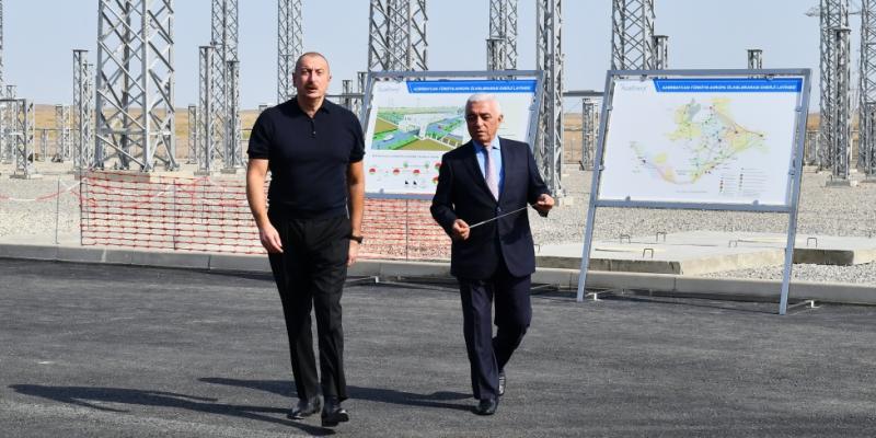 President Ilham Aliyev viewed construction progress at “Jabrayil” Junction Substation