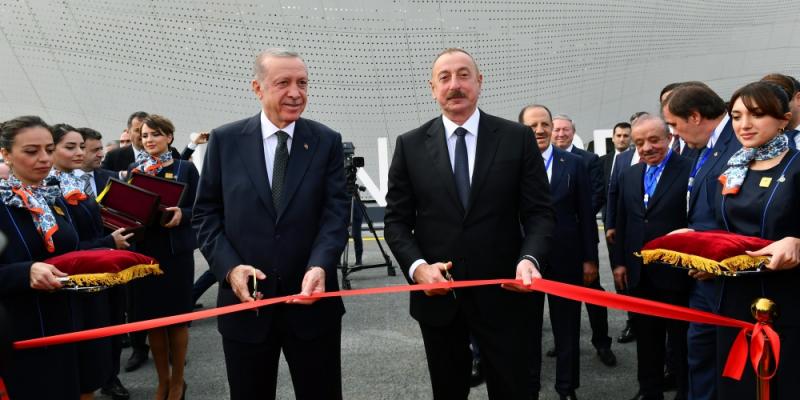 Inauguration ceremony of Zangilan International Airport was held President Ilham Aliyev and President Recep Tayyip Erdogan attended the opening ceremony