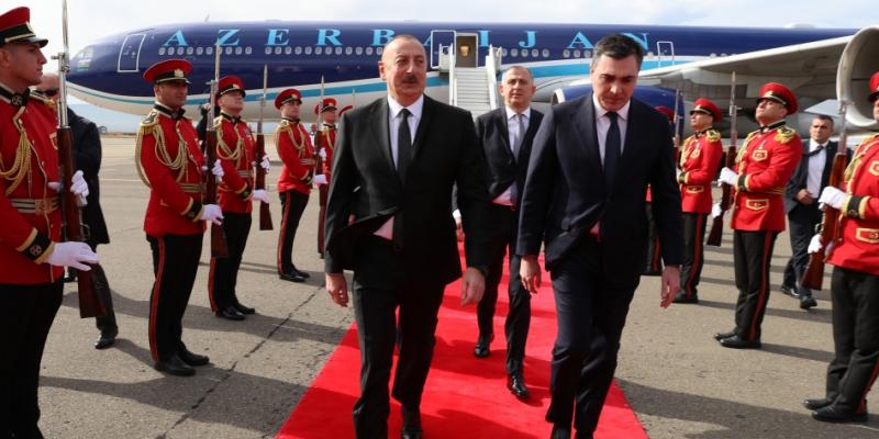 Президент Азербайджана Ильхам Алиев прибыл с рабочим визитом в Грузию