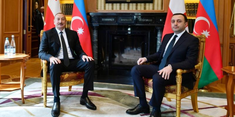 President Ilham Aliyev and Prime Minister of Georgia Irakli Garibashvili held one-on-one meeting