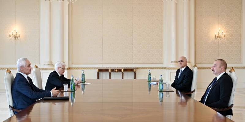 Prezident İlham Əliyev Rusiya Baş nazirinin birinci müavinini qəbul edib