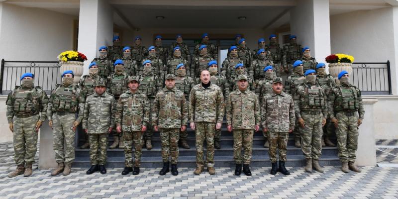 Президент Ильхам Алиев ознакомился с условиями, созданными в сданной в эксплуатацию Н-ской воинской части Министерства обороны в Физулинском районе