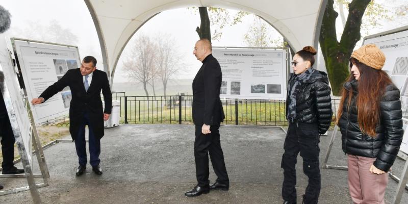 Ознакомление с ремонтно-реставрационными работами, проводимыми на территории Шекинского национального историко-архитектурного заповедника «Юхары Баш»