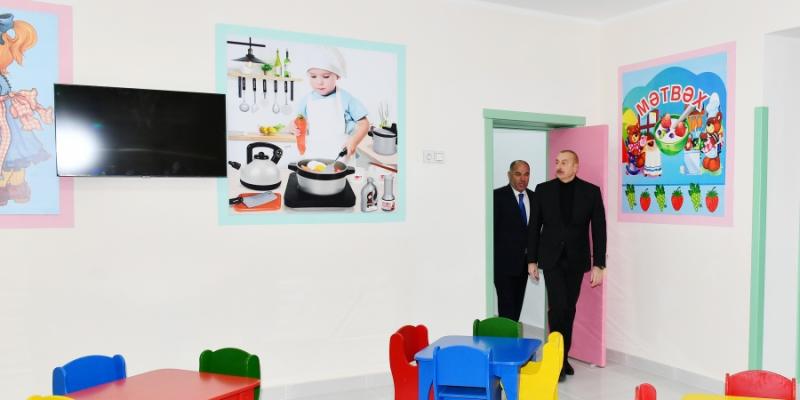 Состоялось открытие яслей-детского сада, построенного в Огузе по инициативе Фонда Гейдара Алиева