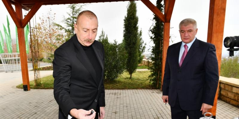 President Ilham Aliyev viewed conditions created at “Shaki-Oghuz” Agropark