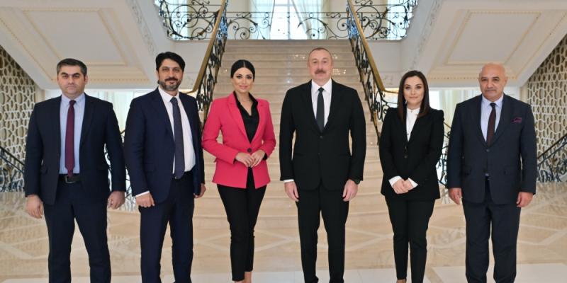 Azərbaycan Prezidenti İlham Əliyev yerli televiziya kanallarına müsahibə verib