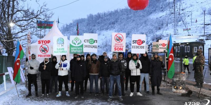 Дорога Лачин-Ханкенди: Акция продолжается 33-й день с большой решимостью