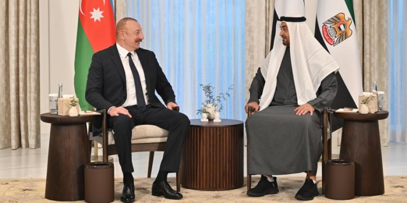 President Ilham Aliyev met with President of United Arab Emirates Sheikh Mohamed bin Zayed Al Nahyan