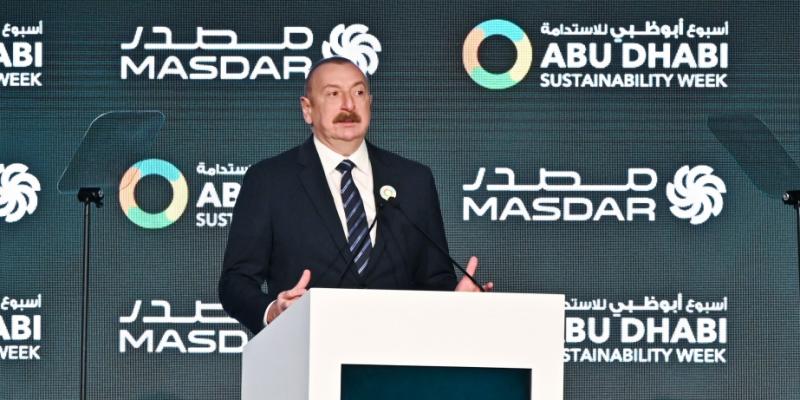 Президент: Сотрудничество с Masdar превратит Азербайджан в очень важный источник экспорта зеленой энергии