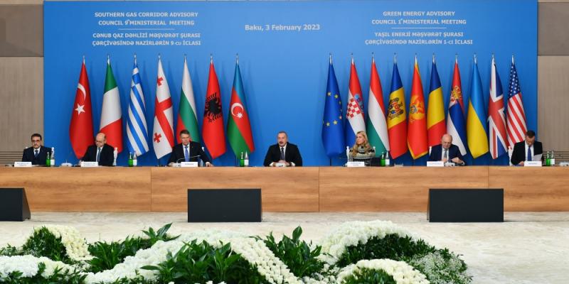 В Баку проходят 9-е министерское заседание в рамках Консультативного совета по Южному газовому коридору и 1-е министерское заседание в рамках Консультативного совета по зеленой энергии