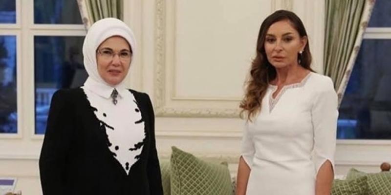 First Lady of Turkiye Emine Erdogan thanks Azerbaijani First Vice-President Mehriban Aliyeva for condolences