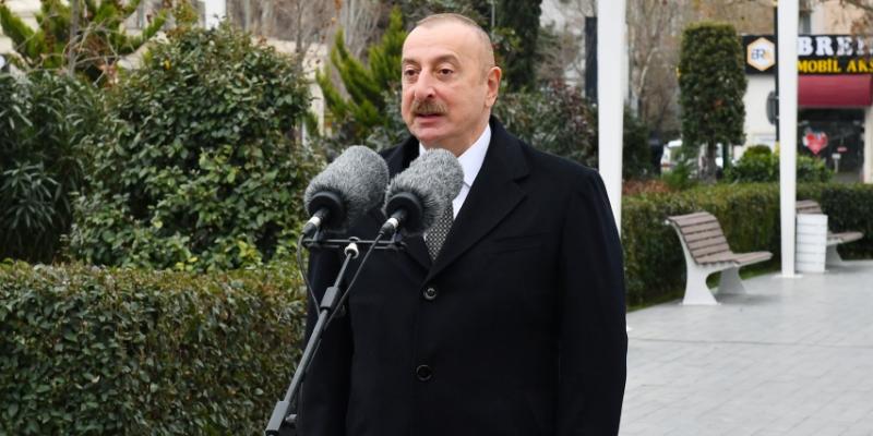 President Ilham Aliyev attended unveiling ceremony of statue of prominent composer Tofig Guliyev in Baku