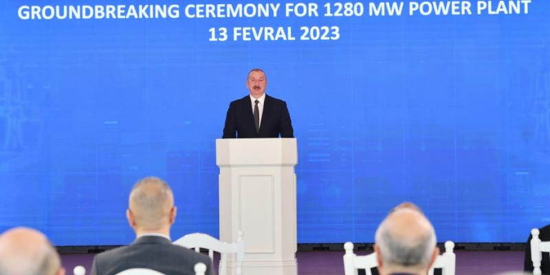 President Ilham Aliyev: The new power plant will be another contribution to Europe's energy security