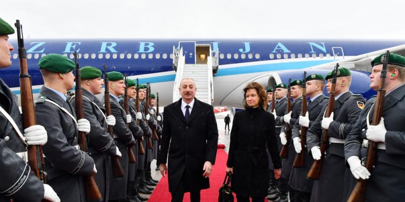 President Ilham Aliyev arrived in Germany for working visit