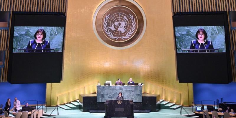 Спикер Милли Меджлиса Сахиба Гафарова выступила на заседании высокого уровня ООН