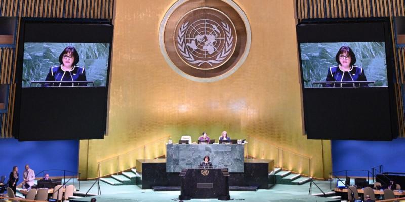 Chairperson of Milli Majlis Sahiba Gafarova speaks at UN High-Level Meeting