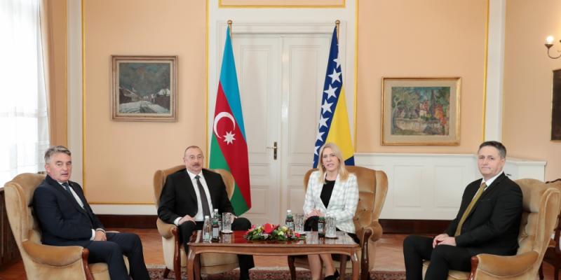 President Ilham Aliyev held meeting with Chairwoman and members of Presidency of Bosnia and Herzegovina in Sarajevo